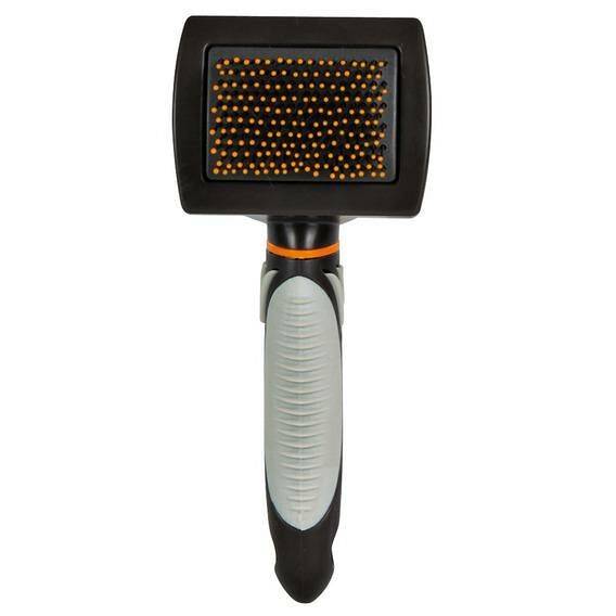 Щётка-пуходерка с пластиковой щетиной, 7х16см