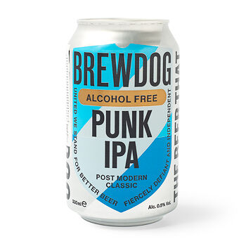 Пивной напиток безалкогольный Brewdog Punk IPA Alcohol Free фильтрованный непастеризованный 0.5% 0.33л ж/б Великобритания