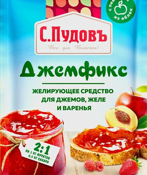 Желирующее средство С.Пудовъ Джемфикс для джемов желе и варенья 2:1 25г