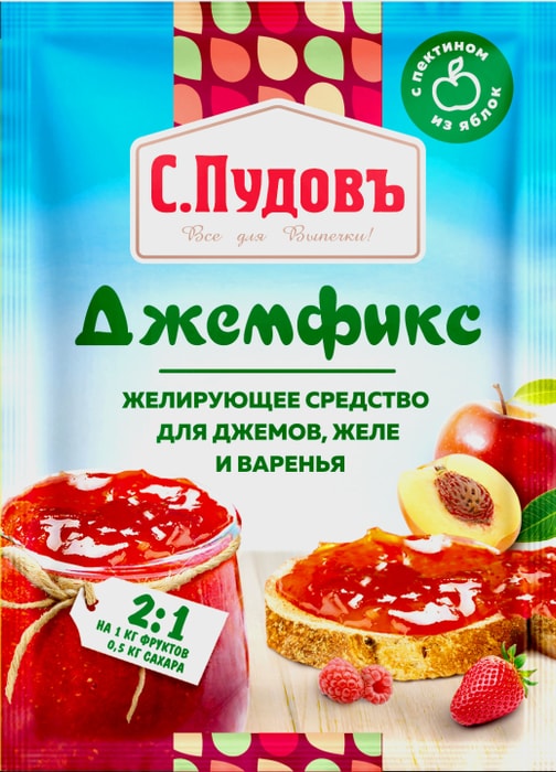 

Желирующее средство С.Пудовъ Джемфикс для джемов, желе и варенья 2:1, 25г