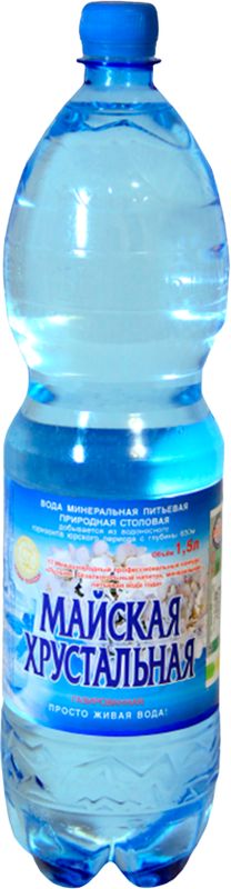 

Вода минеральная Майская Хрустальная газированная 1.5 л