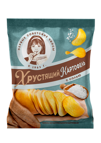

Чипсы картофельные Хрустящий картофель в ломтиках с солью 70 г