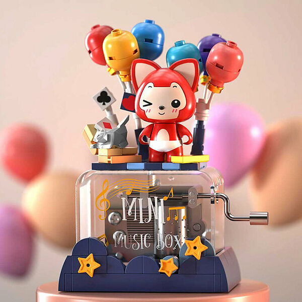 Конструктор JAKI JK6506 Конструктор Музыкальная шкатулка с лисёнком