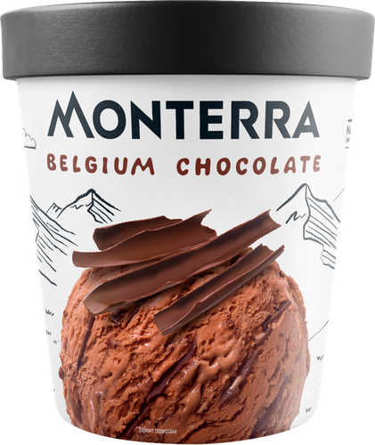 

Мороженое Monterra Belgium Chocolate сливочное с бельгийским шоколадом и шоколадным соусом 10.5% БЗМЖ 276 г