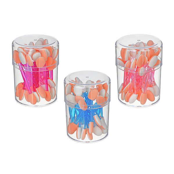 Юниlook набор аппликаторов 25шт, 4 стор, 6см, пластик, латекс, в ассортименте