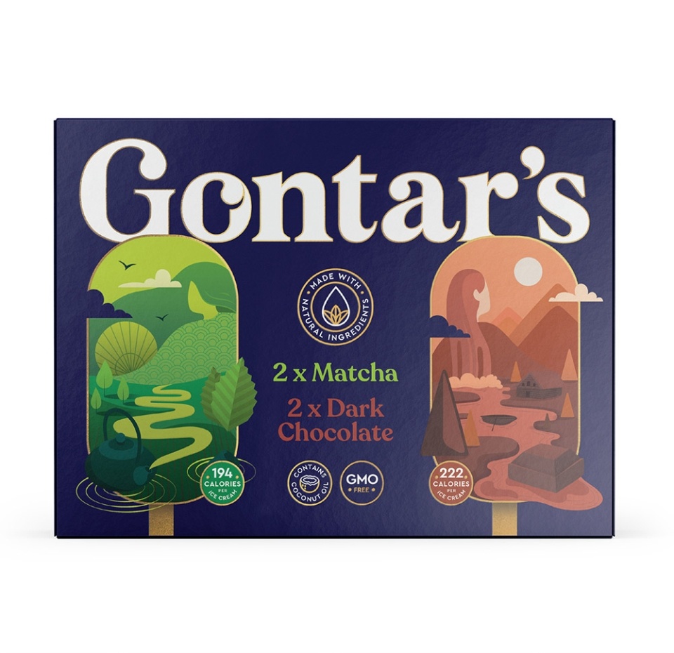 

Мороженое Gontar's «Матча» в глазури и «Тёмный шоколад» в глазури 4 шт х 83 г