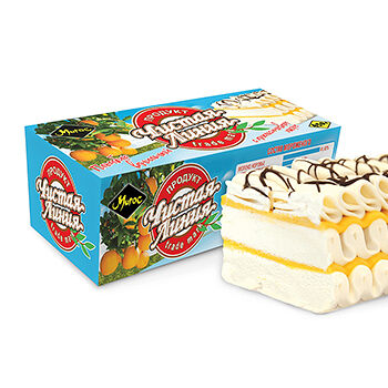 Мороженое пломбир Чистая Линия Ванильный с апельсином и шоколадной глазурью 12%