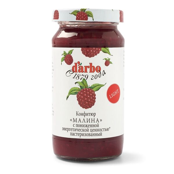 Конфитюр «Малина» низкокалорийный, d'arbo 220 г