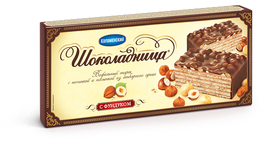 Торт вафельный Коломенское Шоколадница с фундуком 230г