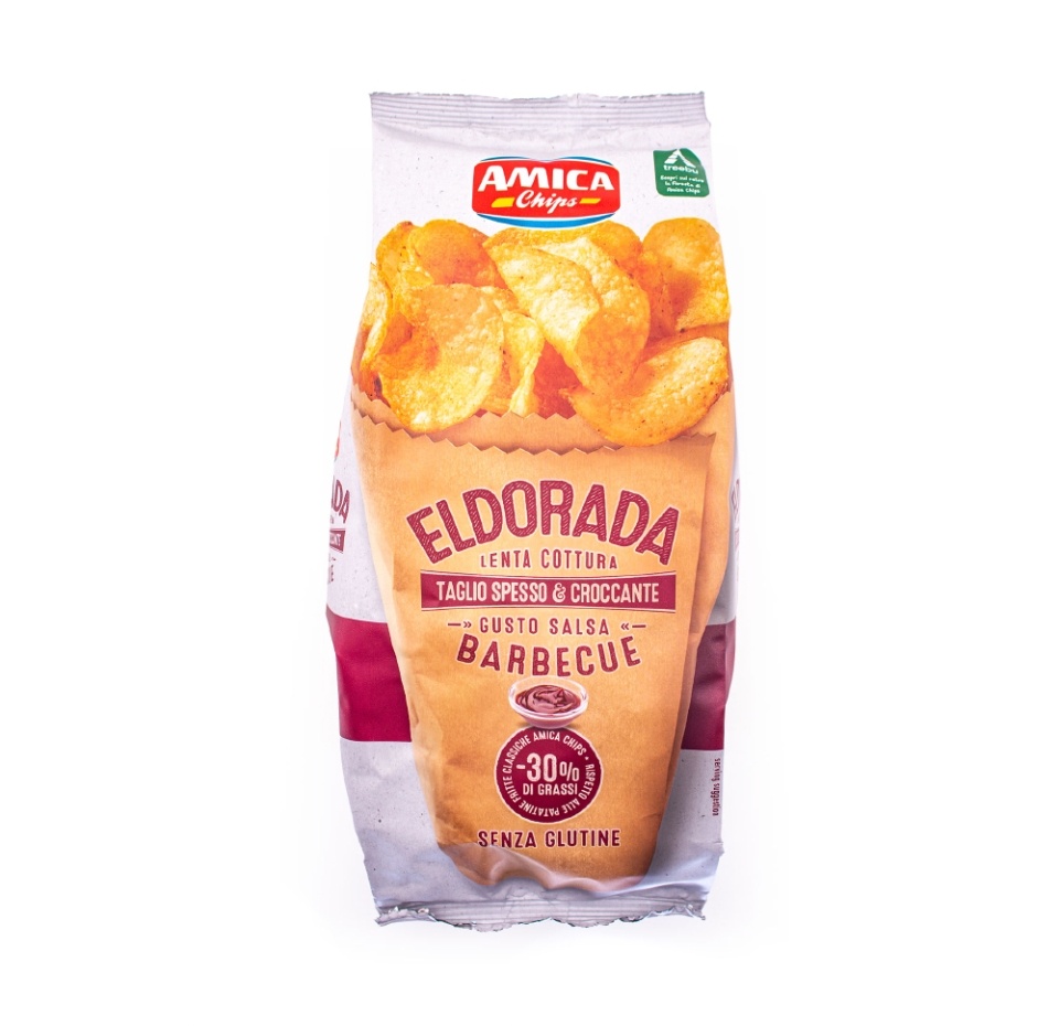 

Чипсы картофельные Amica Chips Eldorada с соусом барбекю обезжиренные 130 г