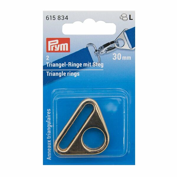 Треугольные кольца 30мм, цв.светл.зол. 2шт Prym