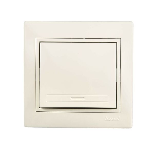 Выключатель Lezard MIRA кремовый