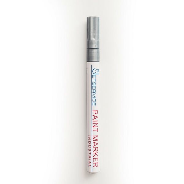 Маркер-краска JETSERVICE slim, 1,5-3мм, серебро