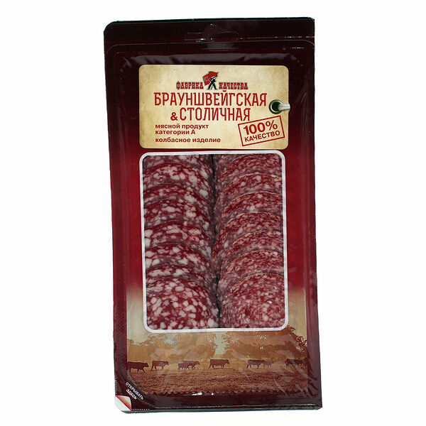 Колбаса брауншвейгская и столичная ТМ Фабрика качества