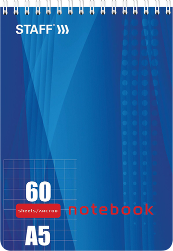 

Блокнот Staff А5, 60 листов, клетка в ассортименте 1 шт.