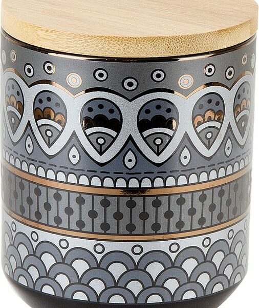 Банка для сыпучих продуктов Nouvelle Home Чайхана с бамбуковой крышкой 10*12.5см 650мл