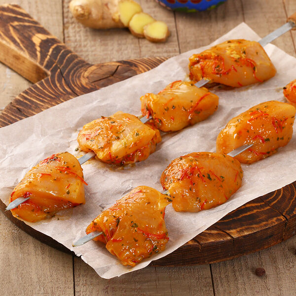 Шашлык из филе куриной грудки Бомбей гриль МясновЪ от КуулКлевер