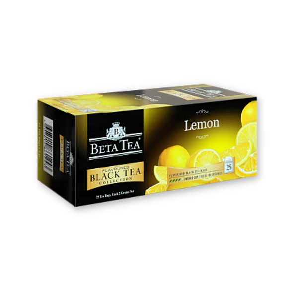 Чай Beta Лимон черный пакетированный, 25 шт
