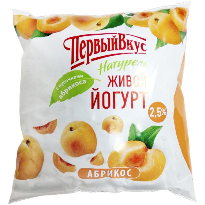 

Йогурт питьевой Первый Вкус Натурель Абрикос 2.5% 500 г