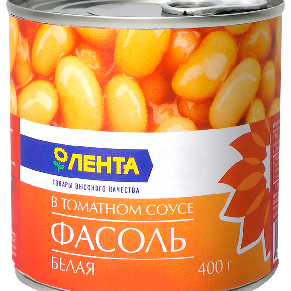 Фасоль белая ЛЕНТА в томатном соусе