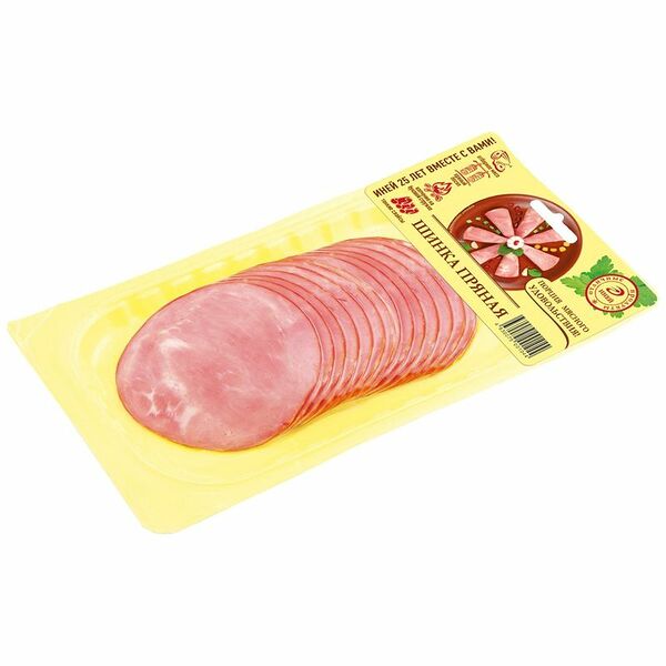 Шинка свиная иней варёно-копчёная пряная категория Б, 150г