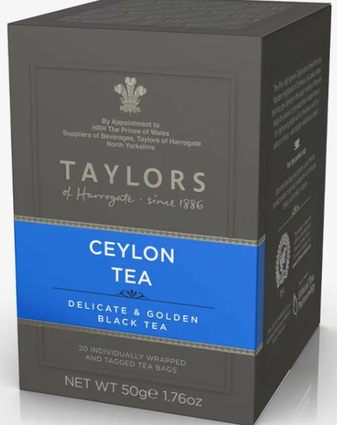 Чай Taylors of Harrogate Цейлон черный 20пак 50г