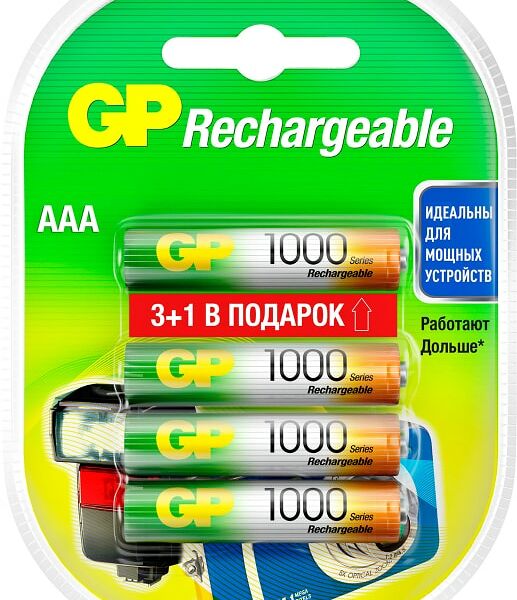 Аккумуляторы GP HR4 930mAh AAA 4шт
