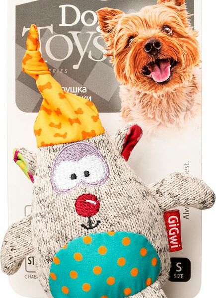 Игрушка для собаки GiGwi с пищалкой 10*7*3см в ассортименте