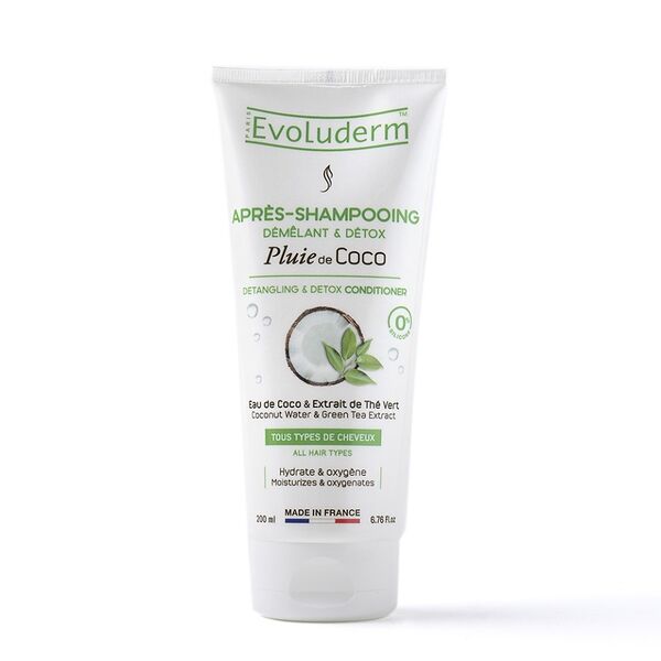 Кондиционер Evoluderm Pluie De Coco с кокосовой водой и зеленым чаем для всех типов волос