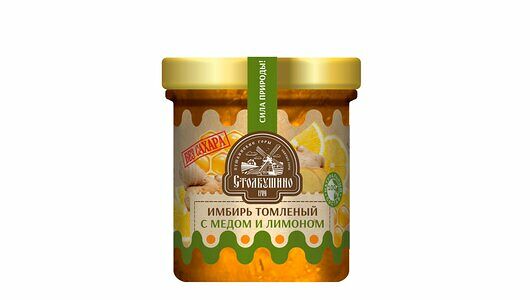 Имбирь томленый Столбушино с медом и лимоном без сахара 