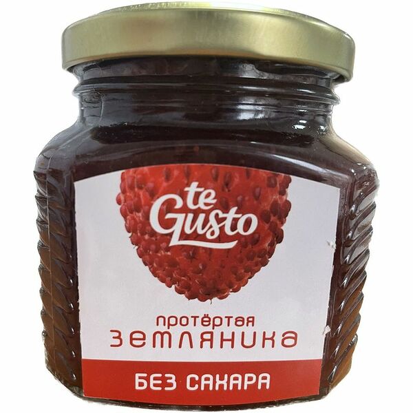 Земляника Te Gusto садовая протертая с яблочным соком, 300г