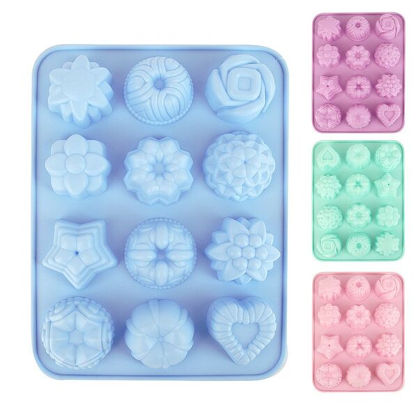 Форма для льда и шоколада Mix, 21.5х16х2.7 см, силикон, в ассортименте