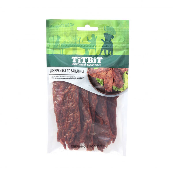 Джерки мясные из говядины «Меню от шефа», TitBit, 70 г, Россия