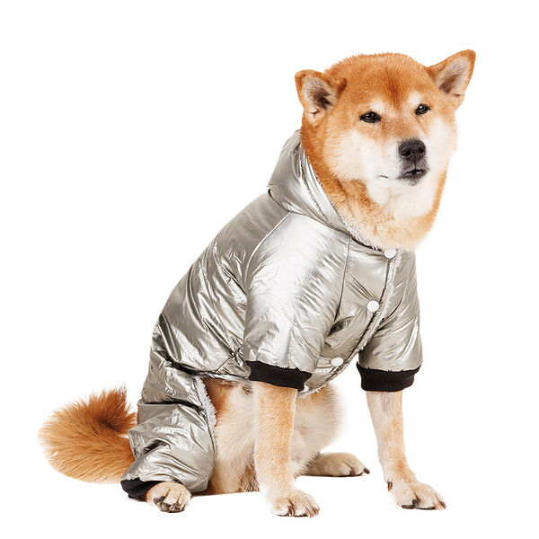 Комбинезон с капюшоном для собак L серый (унисекс)