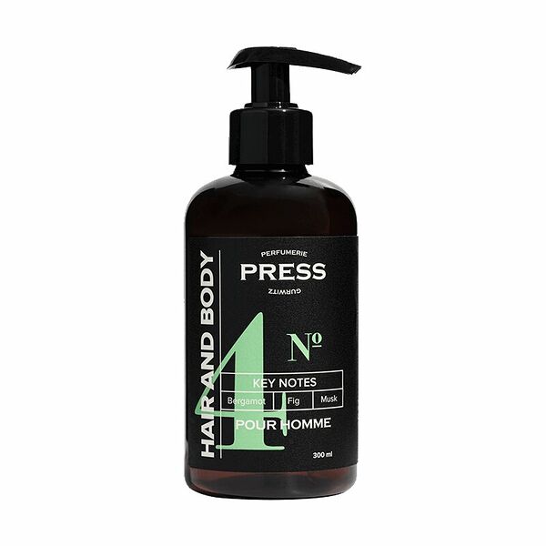 Гель-шампунь для душа Press Gurwitz Perfumerie №4 Бергамот-Инжир-Мускус