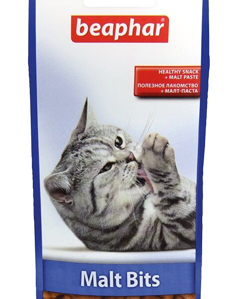 Beaphar Подушечки Malt Bits для выведения шерсти из желудка