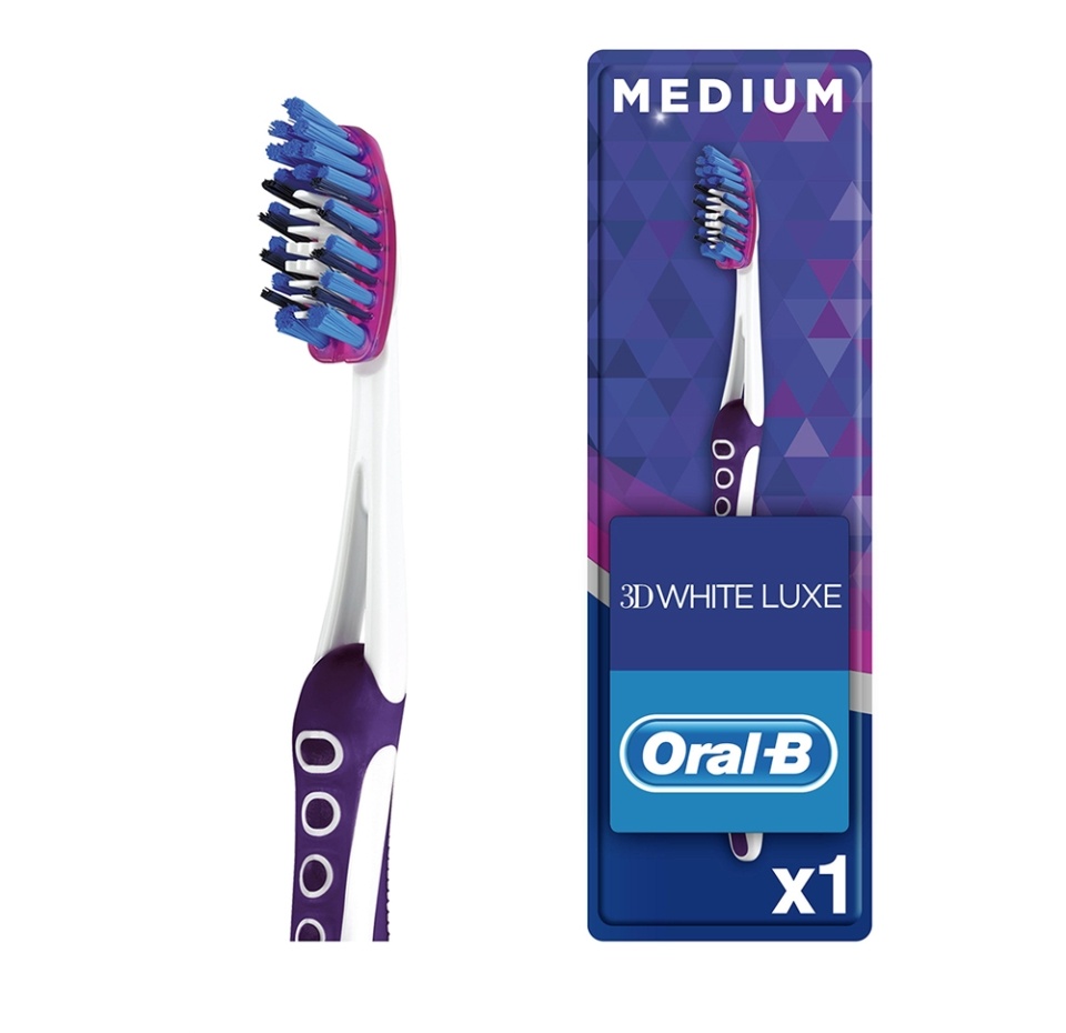 

Зубная щётка Oral-B 3D White Luxe Pro-Expert Whitening средней жёсткости, цвета в ассортименте