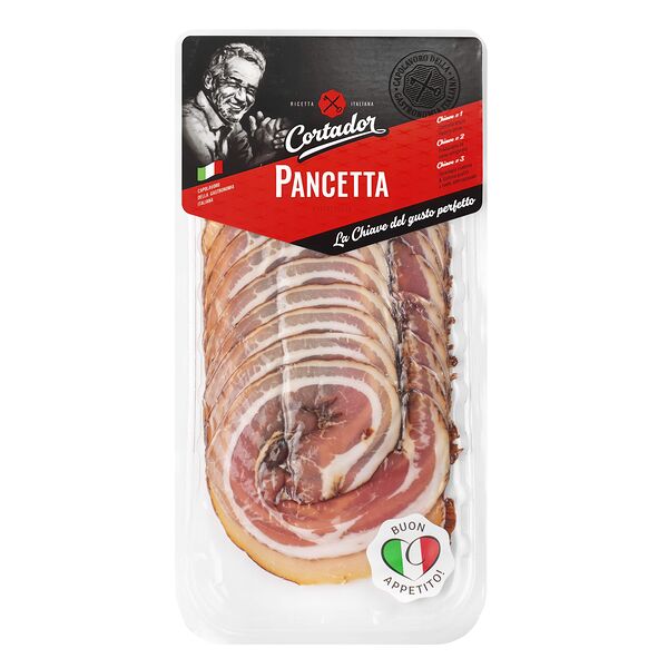 Бекон Cortador Pancetta сырокопченый, нарезка 80г