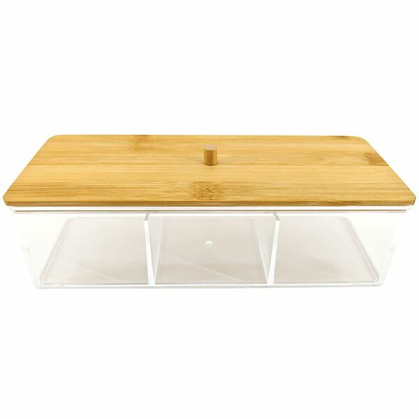 Органайзер Young Passion с бамбуковой крышкой 3 части YPHS106, 23x9x6см