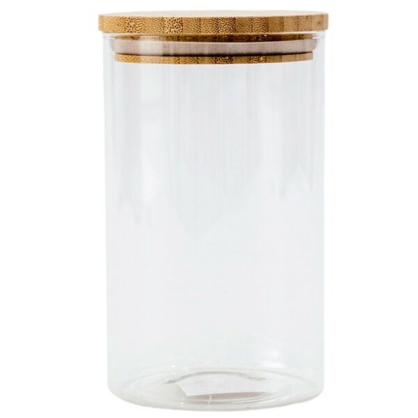 Банка Домовой с бамбуковой крышкой, 0.95 л, стекло