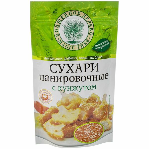 Сухари панировочные Волшебное Дерево с кунжутом, 140г