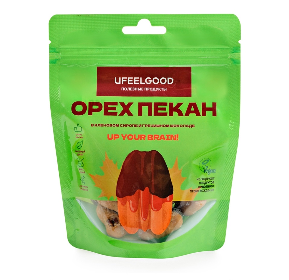 

Пекан в гречишном шоколаде UFEELGOOD с кленовым сиропом (веган)