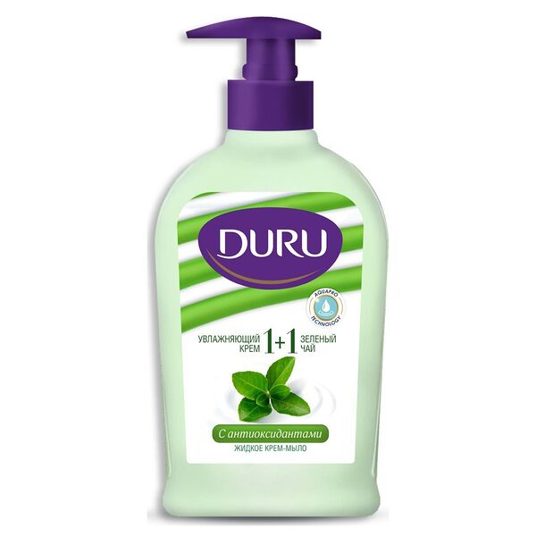 Мыло жидкое Duru 1+1 зеленый чай с антиоксидантами