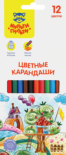 Карандаши цветные МУЛЬТИ-ПУЛЬТИ Невероятные приключения, 12 цветов