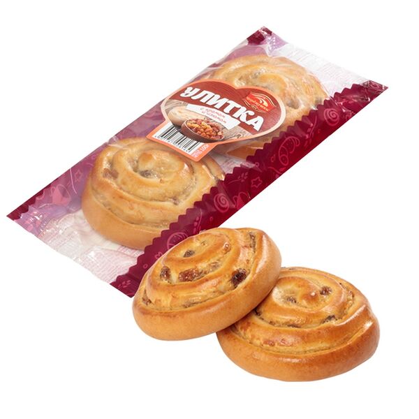 Улитка Черёмушки с кремом и изюмом 100г