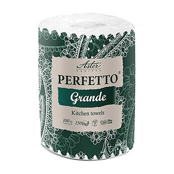 Полотенце бумажное Aster Perfetto Grande 3-х слойные белые 1 рулон Rotocart S.p.a. Италия