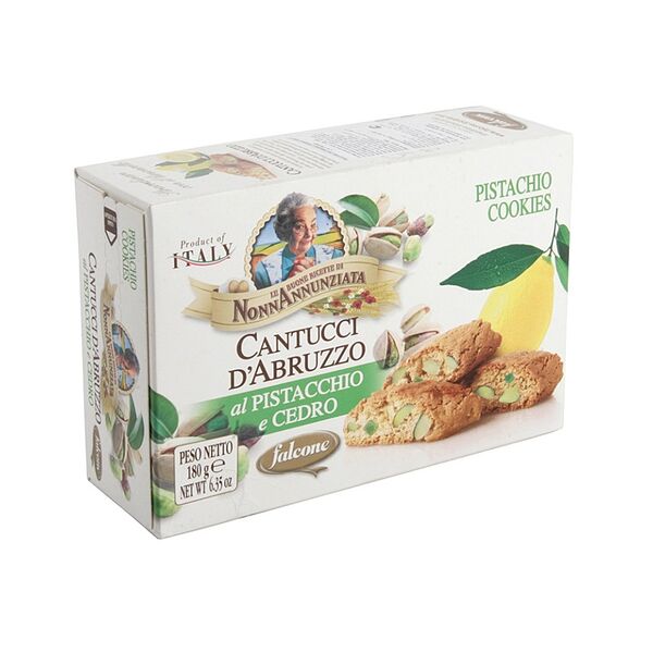 Печенье Falcone Cantuccini с фисташками и лимонной цедрой 180г