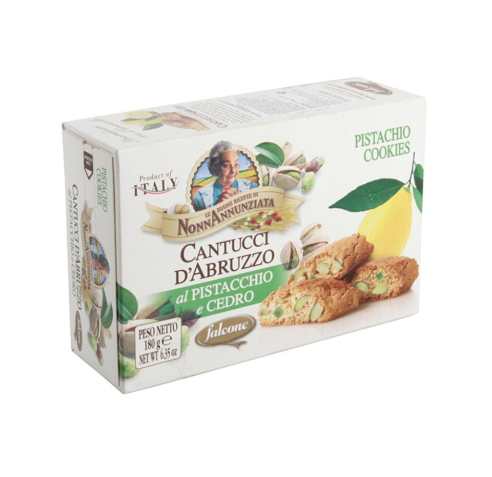 

Печенье Falcone Cantuccini с фисташками и лимонной цедрой 180 г