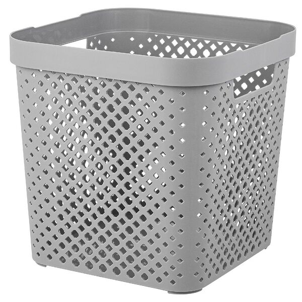 Корзина для хранения Plast Team Stockholm серая 20 л, 29,6*31*31 см