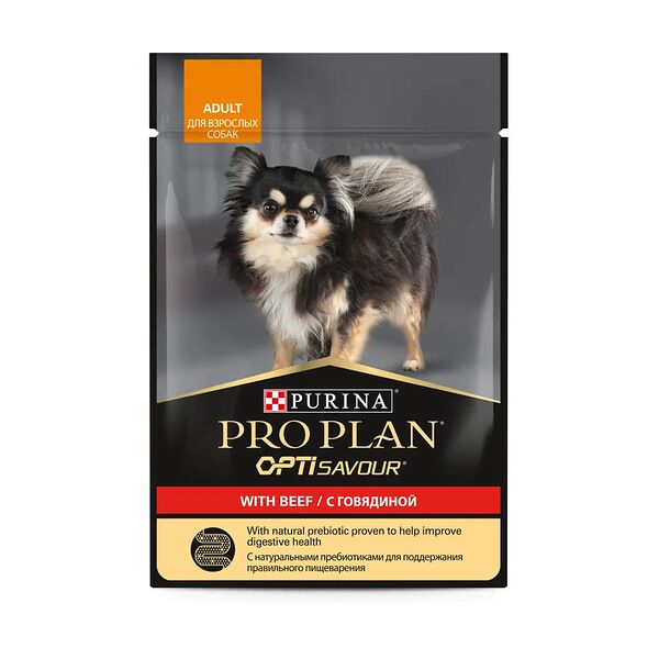 Pro Plan пауч для собак мелких и карликовых пород (кусочки в соусе) Говядина